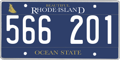 RI license plate 566201