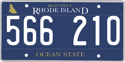 RI license plate 566210