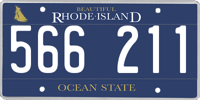 RI license plate 566211