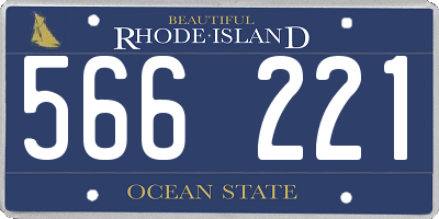 RI license plate 566221