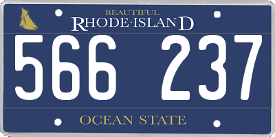 RI license plate 566237