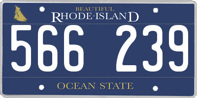RI license plate 566239