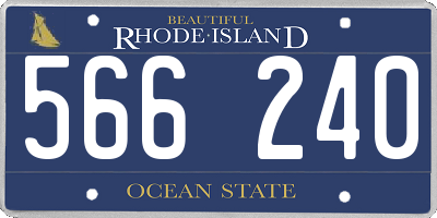 RI license plate 566240