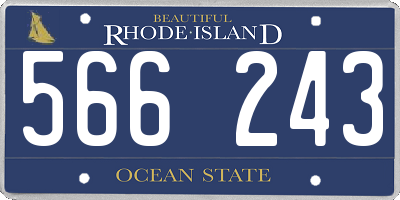 RI license plate 566243