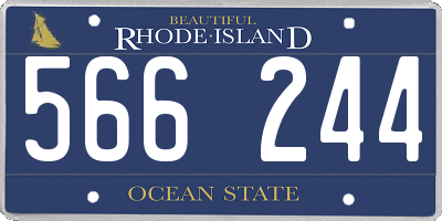 RI license plate 566244