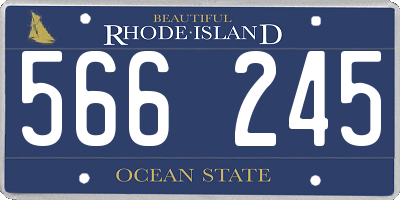 RI license plate 566245