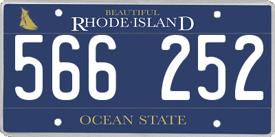 RI license plate 566252