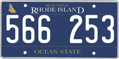 RI license plate 566253