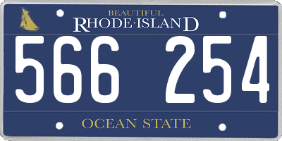 RI license plate 566254