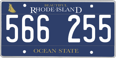 RI license plate 566255