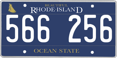 RI license plate 566256