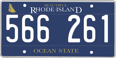 RI license plate 566261