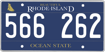RI license plate 566262