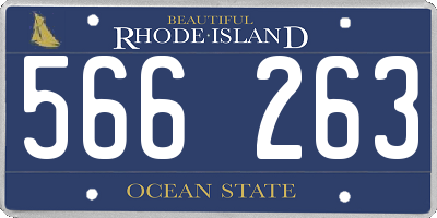 RI license plate 566263