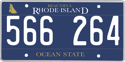 RI license plate 566264