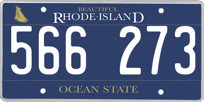 RI license plate 566273