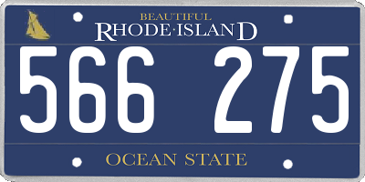 RI license plate 566275