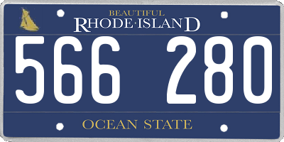RI license plate 566280