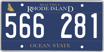 RI license plate 566281