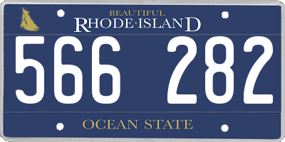 RI license plate 566282