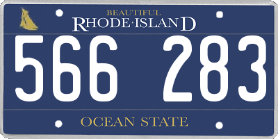 RI license plate 566283