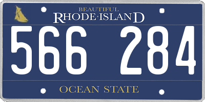 RI license plate 566284