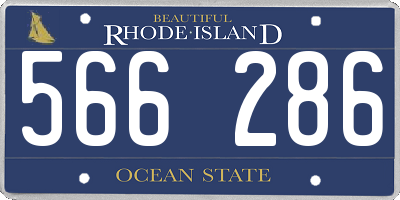 RI license plate 566286