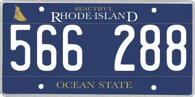 RI license plate 566288