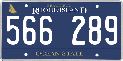 RI license plate 566289
