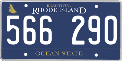 RI license plate 566290
