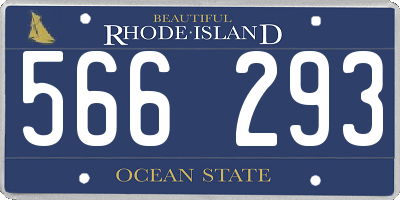 RI license plate 566293