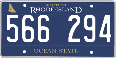 RI license plate 566294