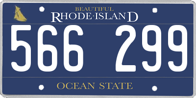 RI license plate 566299