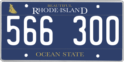 RI license plate 566300