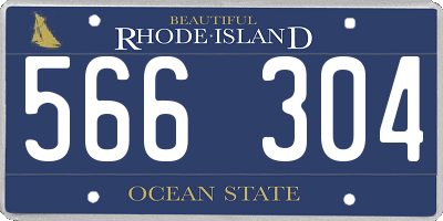 RI license plate 566304