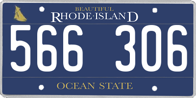RI license plate 566306