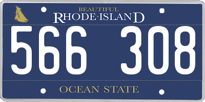RI license plate 566308