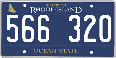 RI license plate 566320