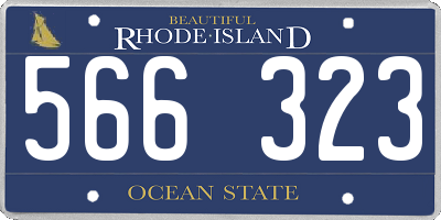 RI license plate 566323
