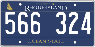 RI license plate 566324