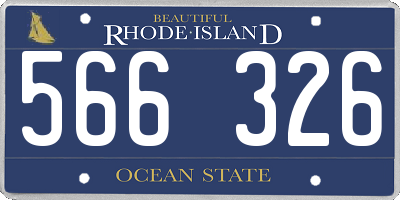 RI license plate 566326