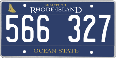 RI license plate 566327
