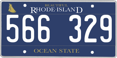 RI license plate 566329
