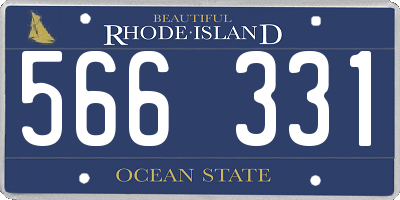 RI license plate 566331