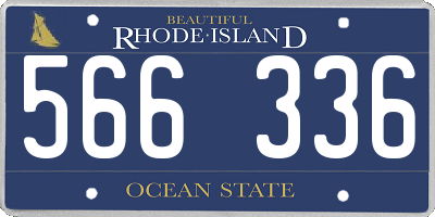 RI license plate 566336