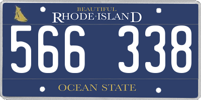 RI license plate 566338