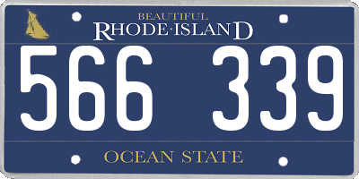 RI license plate 566339