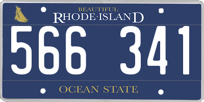 RI license plate 566341