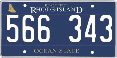 RI license plate 566343