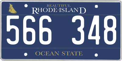 RI license plate 566348